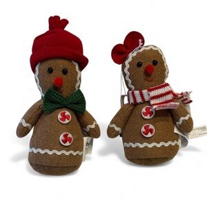 Evergreen 6” Gingerbread Man and Lady Ornaments